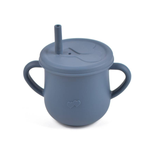 Vaso beberito de silicón azul