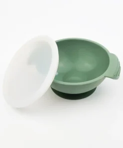 Plato hondo con tapa verde