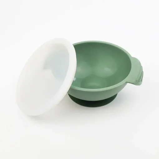 Plato hondo con tapa verde
