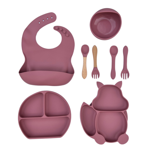 Set de alimentación 8pcs rosado
