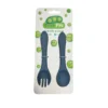 Set de cubiertos azul silicón 2 pcs