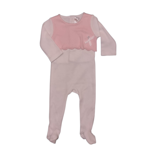 Pijama blanca con rosada