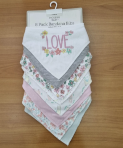 Baberos estilo bandana set de 8 Love
